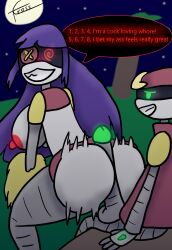 ass breasts buttjob cheerleader doll_(murder_drones) murder_drones nipples penis robot robot_girl spiral_eyes tcross text thad_(murder_drones)