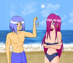 beach bikini coin femsub james jessie maledom megatronman nintendo pendulum pokemon pokemon_(anime) swimsuit team_rocket 