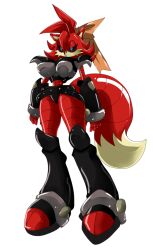  black_sclera blue_eyes bow breasts female_only femsub fiona_fox fox_girl furry large_breasts oad-art robot robotization sonic_the_hedgehog_(series) 