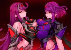 artist_request corruption enemy_conversion female_only huge_breasts looking_at_viewer mythra_(xenoblade) pyra_(xenoblade) red_eyes tagme xenoblade_chronicles