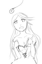 agnes_oblige bravely_default coin drool femsub greyscale long_hair open_mouth pendulum spiral_eyes symbol_in_eyes