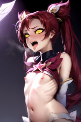  ai_art alternate_costume alternate_hair_color alternate_hairstyle breasts drool female_only femsub flat_chest hypnotic_accessory jinx_(lol) league_of_legends manip spiral_eyes spiralwash_eyes symbol_in_eyes tongue tongue_out 