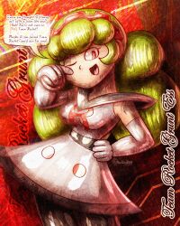  ameerashourdraws clothed corruption dialogue dress enemy_conversion ess_(puyo_puyo) evil_smile femdom femsub gloves green_hair hand_on_hip hypnotized_hypnotist latex laughing long_hair nintendo one_eye_open opera_gloves pokemon puyo_puyo red_eyes smile speech_bubble team_rocket text twin_braids twintails wink 