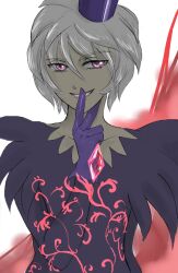 control_indicator corruption crown crystal gloves hypnotic_object male_only malesub mytho_(princess_tutu) princess_tutu smile solo stereomint white_hair