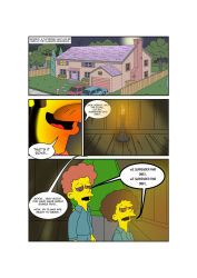 brynhexx comic drool father_and_son flame hypnotic_fire male_only maledom malesub mantra multicolored_eyes ned_flanders open_mouth rainbow_eyes short_hair shota spiral_eyes symbol_in_eyes text the_simpsons