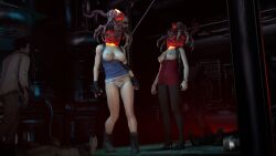  3d ada_wong bare_shoulders belt boots bottomless death dress eh exposed_chest femsub gloves multiple_girls multiple_subs nemesis_alpha nightmare_fuel nipples pantyhose parasite pubic_hair resident_evil resident_evil_2 resident_evil_3_remake shoes tank_top topless underwear zombie 