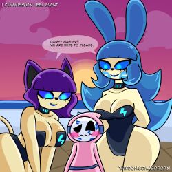 delcatty diana_(shyker) femsub furry glowing_eyes lipstick_mark melissa_(shyker) minun multiple_girls multiple_subs nintendo original pokemon shyker soropin
