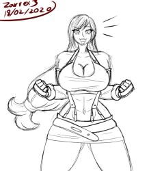  animated animated_gif before_and_after brain_drain breast_expansion breasts drool femsub final_fantasy final_fantasy_vii large_breasts monochrome sketch standing standing_at_attention tifa_lockhart tongue tongue_out topless unfocused_eyes zarvex3 