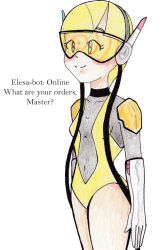  absurdres blue_eyes disguised_hypnotist elesa empty_eyes female_only happy_trance headphones nintendo pokemon pokemon_black_and_white robotization solo spiral standing standing_at_attention tech_control text visor 