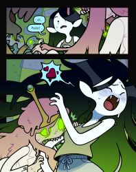 adventure_time bite_mark biting blush comic crown demon_girl discount_supervillain fangs femdom femsub hypnotized_hypnotist marceline princess_bubblegum undead_girl vampire yuri zombie