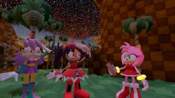 amy_rose antenna female_only femdom femsub honey_the_cat honeymakesart mina_mongoose rouge_the_bat source_filmmaker tech_control