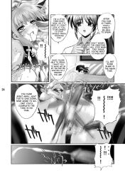  anal anal_beads artist_request bottomless breasts comic dildo drool empty_eyes fate_testarossa female_only fingering hard_translated large_breasts licking magical_girl_lyrical_nanoha monochrome nanoha_takamachi nude pussy sex sex_toy tagme text topless translated tribadism trigger vibrator yuri 