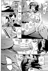  aware aya_kawai body_control clothed collar confused dialogue dolls_(fan_no_hitori) english_text eri_akiyama fan_no_hitori fellatio femsub glasses hard_translated irie_(dolls) long_hair maledom multiple_girls multiple_subs nude oral phone short_hair text translated 