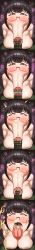  absurdres age_regression altered_perception black_hair blowjob_face blush breasts censored confused cum cum_in_mouth dokugamaru eye_roll fellatio femsub glasses goblin goblin_boy heart heart_eyes huge_breasts lipstick_mark maledom mole nipples nude open_mouth oral original penis pubic_hair red_eyes short_hair stray_pubes symbol_in_eyes tongue tongue_out 