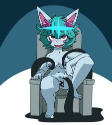  ahegao bare_breasts bare_legs bare_shoulders barefoot blush breast_grab censored chair control_indicator crown drool eye_color_change feet femsub glowing_eyes green_eyes green_hair groping league_of_legends legs maledom nipples nude open_mouth possession ruination shadow_(league_of_legends) shortstack sitting smile summer_shark tentacles thighs vex_(league_of_legends) viego_(league_of_legends) yordle 