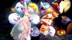  3d blonde_hair boo cosplay crown dazed drool earrings expressionless femsub ghost gloves glowing glowing_eyes licking nintendo onmodel3d open_mouth possession princess princess_peach princess_rosalina see-through super_mario_bros. tagme tongue tongue_out topless underwear wedding_dress witch_hat 