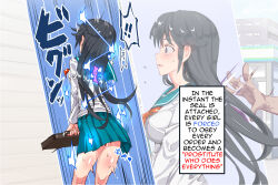  ass before_and_after comic command_seal dialogue hard_translated nyuu_(manekin-eko) orgasm orgasm_command prostitution ribbon school_uniform skirt tagme translated unaware wherever_sex_seal 