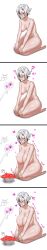 ahegao angry arlecchino_(genshin_impact) black_eyes blush breast_expansion breasts confused drool eye_roll femsub genshin_impact heart heart_eyes kneeling kuocheng_oz maledom nipples nude open_mouth personality_excretion pink_eyes simple_background slime staff symbol_in_eyes tears tongue tongue_out white_background white_hair