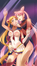  against_glass blonde_hair breast_press breasts cameltoe chin_hold corruption empty_eyes evil_lady female_only femdom femsub glass gloves happy_trance incest large_breasts moonlight_(moonlighttu) mother_and_daughter opera_gloves panties pink_hair sailor_mini_moon sailor_moon sailor_moon_(series) topless twintails underwear very_long_hair yuri 