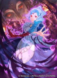 anankos_(fire_emblem) aura blue_hair character_request corruption crystal dragon_girl english_text evil_smile facial_markings femsub fire_emblem fire_emblem_cipher fire_emblem_fates flame glowing glowing_eyes happy_trance helmet lilith_(fire_emblem) long_hair looking_at_viewer maledom malesub mass_hypnosis mayo multicolored_hair multiple_boys multiple_subs nintendo official ponytail possession red_eyes red_hair smile text