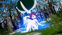  3d all_fours bangs bare_breasts brown_eyes brown_hair calyrex empty_eyes femsub gag gloria_(pokemon) koikatsu! nintendo nude pet_play pokemon pokemon_(creature) pokemon_sword_and_shield pony_play possession short_hair small_breasts worldender 