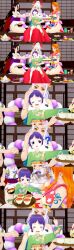  3d black_hair empty_eyes expressionless femdom femsub horns kurozumi_tama nami_(one_piece) nico_robin one_piece orange_hair white_hair worldender yamato_(one_piece) 