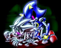  absurdres cum cum_on_body enemy_conversion furry liquid_metal male_only malesub metal_sonic open_mouth penis robotization silverslime slime sonic_the_hedgehog sonic_the_hedgehog_(series) transformation unusual_cum yaoi 