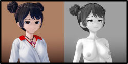  before_and_after booru404 breasts female_only femsub koikatsu! nude tagme tears 
