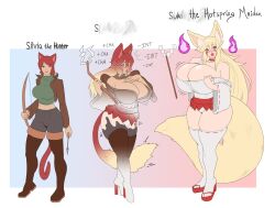  before_and_after bimbofication blonde_hair brain_drain breast_expansion breasts cat_ears cat_tail comic female_only femsub frozenaardvark huge_breasts red_hair text transformation 
