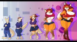  before_and_after bimbofication breasts cleavage dog_boy dracojeff feminization femsub fox_girl furry happy_trance high_heels huge_breasts malesub midriff sequence transformation transgender 