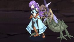  all_fours angry animated animated_gif bangs bare_shoulders belt blush boots brain_injection corruption eye_roll femsub gloves insect jewelry kneeling midriff navel nise_nagi open_mouth opera_gloves original pants parasite pink_eyes purple_hair shrunken_irises tears tilti_(nise_nagi) trapped very_long_hair whitewash_eyes 