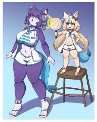  ahoge animal_ears ayuko_(jcroth) beam blonde_hair blue_eyes fake_animal_ears fake_tail female_only femdom femsub fish_girl flat_chest furry goat_girl horns hypno_beam indeedee jimmy_neutron_(series) large_breasts loli long_hair navel nintendo open_mouth original pink_eyes pokemon pokemon_(creature) purple_hair sameko_saba sandals short_hair small_breasts smug tail tech_control twinning twintails vicart virtual_youtuber 