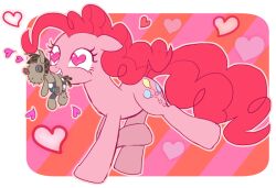  animals_only dead_source doll femsub happy_trance heart heart_eyes hooves magic momo my_little_pony non-human_feet pink_hair pinkie_pie short_hair symbol_in_eyes 
