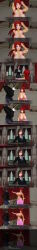 3d absurdres awakening board_exclusive bracelet breasts clothed clothed_exposure comic custom_maid_3d_2 dancer empty_eyes english_text expressionless female_only femdom femsub huge_breasts hypnotia_(mc_trap_town) kamen_writer_mc lipstick makeup mc_trap_town multiple_girls multiple_subs red_eyes red_hair rina_(mc_trap_town) ring_eyes screenshot symbol_in_eyes text trance_break xlmpth
