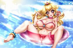  animated animated_eyes_only animated_gif bikini blonde_hair blush bottomless bracelet breasts buddyboi_(manipper) choker cleavage crown earrings erect_nipples female_only femsub happy_trance jewelry long_hair looking_at_viewer manip nintendo nipples open_mouth popsicle princess princess_peach see-through sevie smile spiral_eyes super_mario_bros. swimsuit symbol_in_eyes topless 