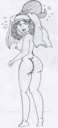  bottomless breasts drool drwaffles female_only femsub greyscale meray_(pokemon) nintendo nude pokemon pokemon_(anime) pokemon_the_movie:_hoopa_and_the_clash_of_ages solo spiral_eyes symbol_in_eyes tagme topless traditional 