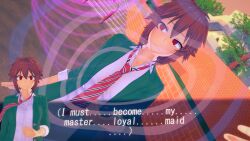 3d empty_eyes femsub finalheart red_hair school_uniform short_hair text tomboy tomo-chan_is_a_girl tomo_aizawa