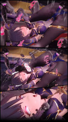  3d absurdres ahegao androgynous_dom blush corruption femsub genshin_impact glowing_eyes heart japanese_text koikatsu! kuromaru m.u.g.e.n. mind_break mona_(genshin_impact) orgasm pussy_juice sex speech_bubble spread_legs tagme taihou1944 text tongue tongue_out translation_request vaginal 