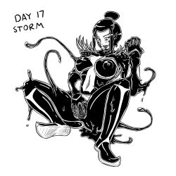 alien alternate_costume androgynous_dom avatar_the_last_airbender azula black_hair black_lipstick blush breasts censored corruption crossover english_text fangs femsub fingering greyscale happy_trance large_breasts lipstick living_costume marvel_comics nipples parasite possession pussy short_hair sitting slime smile spacen&#039;cake spider-man_(series) spread_legs spread_pussy symbiote tentacles text venom_(marvel) white_background