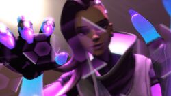  3d animated animated_gif clothed femdom long_hair looking_at_viewer mole overwatch pov pov_sub seamless sombra_(overwatch) source_filmmaker 