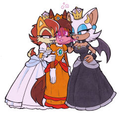  alternate_costume bat_girl bowsette breasts chin_hold clothed costume crossdressing crossover crown dress earrings eye_color_change femdom furry hand_on_hip heart heterosexual horns king_boo love luigi's_mansion malesub new_super_mario_bros._u_deluxe nintendo original pheromones princess rakuma-imp rouge_the_bat sally_acorn simple_background slit_pupils sonic_the_hedgehog_(series) spiral squirrel_girl super_crown super_mario_bros. symbol symbol_in_eyes tagme tongue white_background 