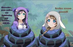  animated animated_eyes_only animated_gif breasts brown_hair coils disney femsub happy_trance happyhypno_(manipper) kaa kaa_eyes kotori_minami large_breasts long_hair love_live! love_live!_school_idol_project maledom multiple_girls multiple_subs nozomi_toujou open_mouth snake spiral_eyes symbol_in_eyes the_jungle_book 
