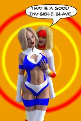  3d breast_grab breasts dialogue drool female_only femdom femsub gloves happy_trance hypnotia large_breasts marvel_comics opera_gloves spiral_eyes super_hero susan_storm symbol_in_eyes text theheckle thighhighs yuri 
