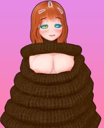  3d 9191h animated animated_eyes_only animated_gif blush bottomless breasts coils dazed female_only femsub happy_trance kaa_eyes large_breasts nude open_mouth original phoebe_(9191h) red_hair smile solo spiral_eyes symbol_in_eyes topless 