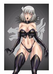  bangs batman_(series) beware_the_batman black_lipstick cleavage collarbone dc_comics empty_eyes female_only femsub grey_hair lipstick mad_hatter magpie_(dc_comics) navel open_mouth opera_gloves short_hair sideboob sigfried028 simple_background spiral_background standing thigh_boots watermark whitewash_eyes 