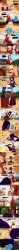  absurdres angry anna_heartfilia black_eyes black_hair blonde_hair blue_eyes closed_eyes clothed cyanstargazer dialogue english_text fairy_tail female_only femdom femsub flare_corona hair_covering_one_eye long_hair lucy_heartfilia multicolored_eyes multiple_girls multiple_subs purple_eyes red_eyes red_hair text 