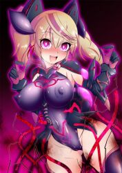  blonde_hair brain_injection corruption ear_sex erect_nipples female_only gene_(pso2) gloves happy_trance open_mouth opera_gloves phantasy_star_(series) phantasy_star_online_2 semikichi tentacles thighhighs twintails 