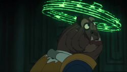  beast_(disney) beauty_and_the_beast crossed_eyes dazed disney furry glowing horns hypnotic_audio hypnotic_music male_only malesub official open_mouth screenshot tusks 