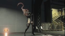  3d boots corruption female_only femsub gloves leotard nemesis_alpha nier_automata nightmare_fuel parasite rermodv resident_evil resident_evil_3_remake resisting solo standing tentacles thigh_boots thighhighs video_game vore weapon yorha_no._2_type_b 
