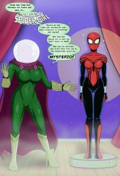  animated animated_gif breasts costume dazed femdom femsub genderswap gloves high_heels large_breasts marvel_comics may_mayday_parker multiple_girls mysterio polmanning spider-girl spider-man_(series) spiral_eyes stage_hypnosis standing standing_at_attention super_hero symbol_in_eyes text western 